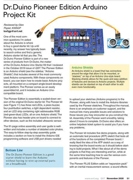 Dr.Duino Pioneer Reviewed IN QST Magazine!