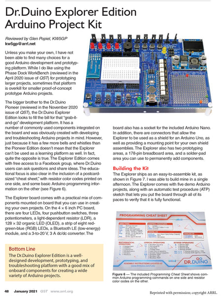 Dr.Duino Explorer Reviewed IN QST Magazine!